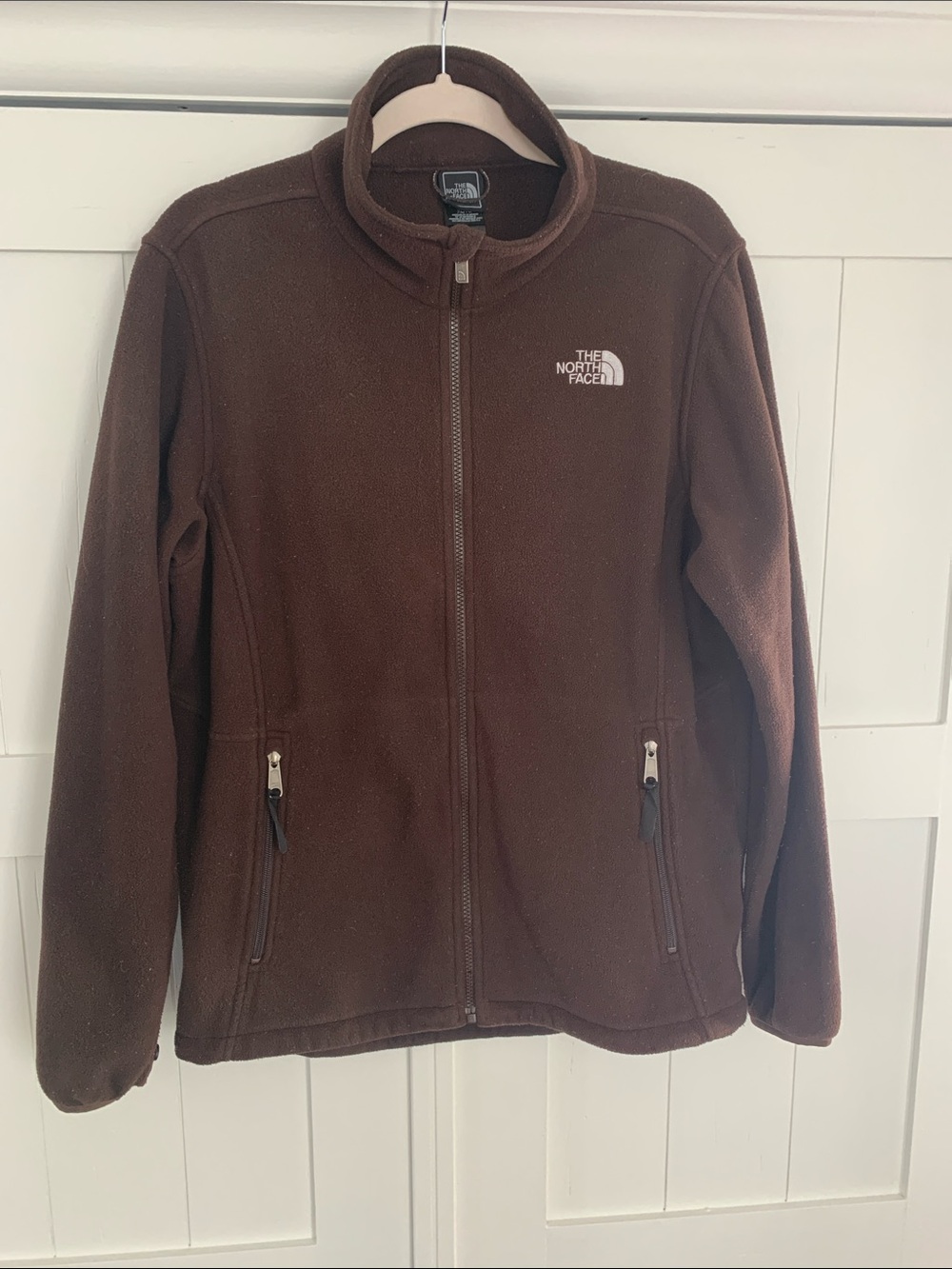 Women’s The North Face Zip Front Brown Fleece - Size XL